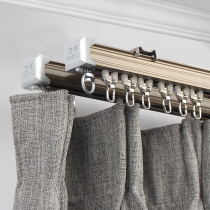 Constant Glow Firm Beauty Aluminum Alloy Silent Curtain Track Thickened Straight Rail Floating Window Bending Slide Rod Single Double-track Top Side Loading