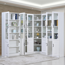 Yi non blister door corner bookcase glass door bookcase membrane pressure door bookcase locker cabinet free combination lattice