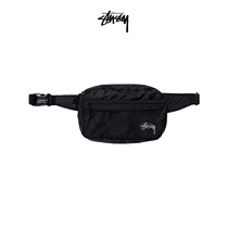 STUSSY Alphabet Logo Print Mesh Bag Solid Color Waist Bag