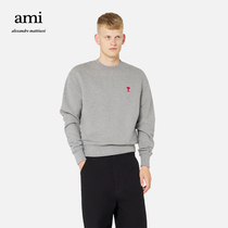 AMI unisex classic love love cotton casual slim fit jumper head crewneck sweatshirt
