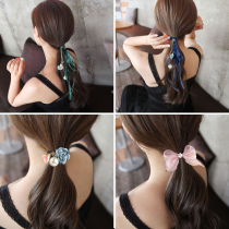 Head rope female hair rope Korean version of hair accessories Korean cute Net red Korean version of starry sky Hairband rubber band tie hair ribbon headdress