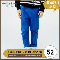 Gabriel childrens clothing autumn new boys casual pants straight pants in the big Children Spring and Autumn Blue ankle-length pants