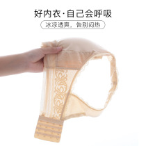 Bra no steel rim thin mother underwear middle-aged women Large size side collateral milk Full Cup beautiful back small summer