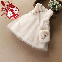 Young children big vest skirt Maini red loose children children Winter autumn a winter skirt children Korean wave point women