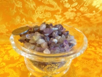 Buddhist supplies-purple crystal stone for Manza seven treasures 100 grams
