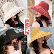 Net Red big Eaves hat sunscreen seaside fishermans hat female early spring summer Japanese Korean version of ins Joker sunshade cap cap