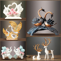 Creative ceramic ornaments home living room bedroom wine cabinet housewarming new wedding gift Swan Vase decoration