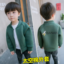 Boys Space Cotton Coats Spring and Autumn Clothes 2021 New Childrens Jacket Kids Baby Korean Baseball Clothes Top