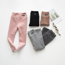 Childrens Workshop Girl Beats Bottom Pants Autumn Outwear Elastic Small Feet Foreign Air Long Pants Mid child Grinding Hair 100 Hitch Pants