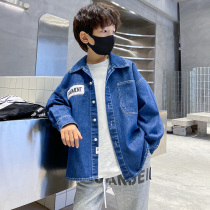 Boy Clothing Spring Autumn Season Cowboy Shirt Jacket Cool Handsome Clothes Children Autumn Clothes 2022 New Tide Sign Big Boy