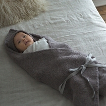 MARLMARL imitation lamb velvet hooded multi-purpose blanket newborn baby package hooded blanket03