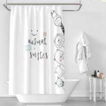 Ultra-thin raincoat waterproof cloth room bathroom personality creative shower curtain cloth Curtain partition waterproof thickened mildew custom