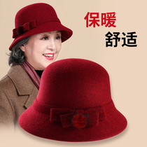 Autumn and winter days elderly ladies hat warm old grandma fisherman hat winter mother yang mao ni pen mao
