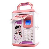 Rechargeable piggy bank anti-fall child fingerprint password money box little boy girl creative piggy bank Portable