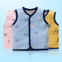 Childrens waistcoat Spring-autumn vest girl baby gush with suede Anti-season waistcoat Waistcoat Autumn Winter Outwear Kid Boy Kan Shoulder