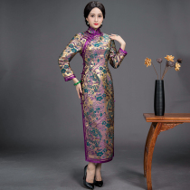 Chinese classic cheongsam autumn and winter 2021 new womens dignified atmosphere daily improvement Chinese style Cheongsam skirt long section