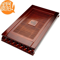 Solid Wood tea tray household kung fu tea tray bamboo drawer type dual-purpose water storage and drainage tea tray tea table Tea Sea