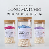 Aromatherapy candle special matchbox extension 10cm color head Creative Art cigar matchstick about 150