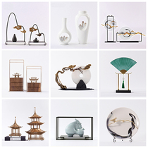 New Chinese ornaments high-end model room Zen creative living room wine cabinet porch office opening home decorations