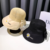 Little Daisy fishermans hat childrens summer mesh bow Sun Hat sun protection sun protection sun UV sun hat tide tide