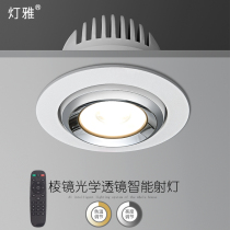 Dengya embedded intelligent led downlight Living room household spot light open-hole ceiling light Three-tone light wall washer light