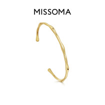 Missoma Golden Lava Bangle Fashion Simple Plated 18K Gold Bracelet Handwear Women