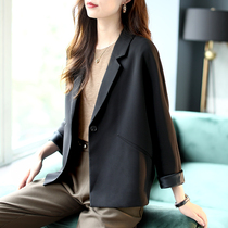 Baoshi Li pocket black loose autumn suit long sleeve casual blazer womens new 2021 professional top