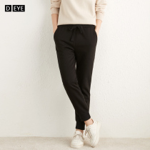 Plus velvet padded sweatpants womens autumn and winter new cotton size loose casual black imitation lamb velvet pants