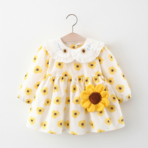 0-1-2-3 years old 4 female baby skirt spring childrens dress Spring and autumn clothes baby new little girl summer dress