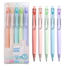 Chenguang excellent product press gel pen 0 5mm Pen press type high density heavy hand feeling high color value cherry blossom limited J6405 square signature pen female ballpoint pen ins Japanese cute Morandi color