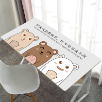 (Q Rounds Silicone Table Mat) Desk cushions Home Students Desks Cloth Waterproof Learning Writing Desk Dorm Room Table Mat