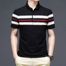 Short Sleeve T-Shirt Male Tide Card Summer Thin 2021 New Stripes Business casual high-end men polo shirts
