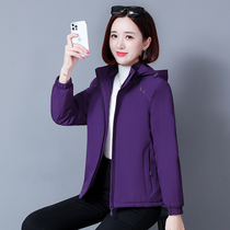 Lady Short-style jacket 2022 Autumn winter new gush thickened loose with cap casual winter clothing 100 hitch blouses