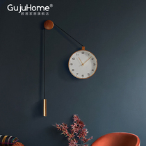 Nordic creative modern simple atmospheric clock home living room personality fashion mute 14 inch wall clock bedroom light luxury