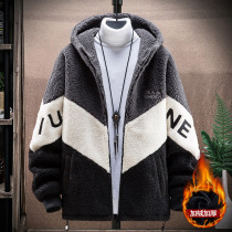 12-15 12-15-year-old boy lamb fluff wool jacket thickened 2021 Winter new CUHK Scout 13 Boy autumn and winter clothing