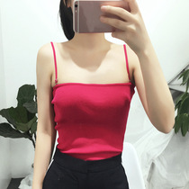 Summer new Korean version of thin shoulder strap knitted vest female Sexy Slim Base shirt L2659