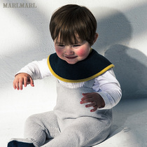 MARLMARL BABY DINING BIB 360 degrees Rotating Saliva towel Baby to eat around the mouth macaron06