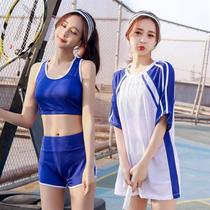 Sports student thin split 2019 swimsuit womens three-piece set net red holiday swimming outfit hot spring fashion