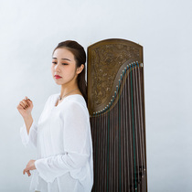 Yarun guzheng high-grade golden silk nanmu kowloon guzheng deep carving performance grade test grade 10 Yangzhou finely carved guzheng