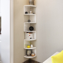 Corner bookshelf shelf shelf shelf storage rack Wall wall shelf Wall corner rack Corner triangle wall partition