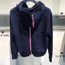 (V2) thom browne 19TB sweater back stripe pullover hoodie men and women with the same