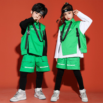 Childrens street dance suit boy hip hop Machia less children hiphop clothing girl jazz dance to take the trend autumn