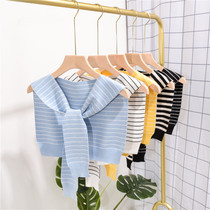 Art small shawl Korea new knitted knotted air conditioning room scarf women knotted summer outside neck shawl