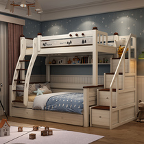 Solid wood children bed bunk bed bunk bed boy a bunk bed as well as pillow bunk beds minimalist wooden multi-function