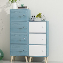 Nordic bookcase bookshelf combination simple shelf Japanese living room floor simple small bookshelf locker locker cabinet