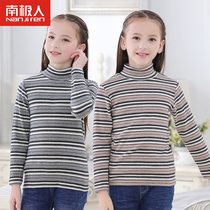 Antarctic childrens clothing Girls bottoming shirt Childrens knitwear Spring and Autumn bottoming long-sleeved semi-turtleneck top Autumn