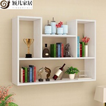 Yinger home on the wall wine rack TV background items simple living room shelf Wall-mounted small bookshelf business