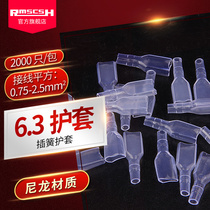 2000pcs 6 3 Pluggable Terminal Block Pluggable Terminal Block Wire Connector Female Plug Spring Sheath