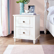 Lin's Wooden Nightstand American Simple Bedroom Children's Nightstand Storage Side Cabinet Locker