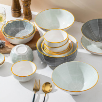 Bowl Household rice bowl Ceramic noodle bowl Soup bowl Large instant noodles Ramen bowl Japanese Nordic cute single small bowl